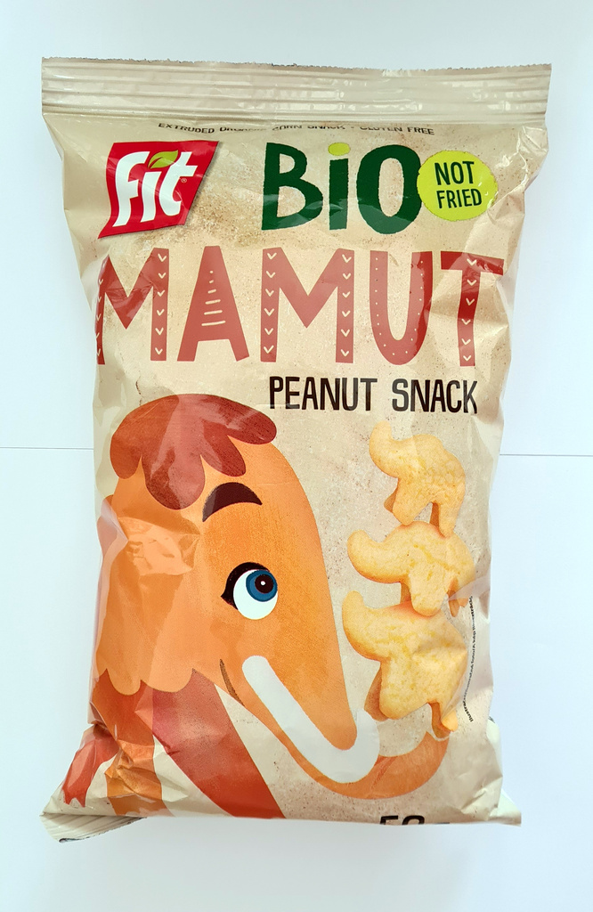 BIO kukuřičný snack s arašídovou pastou Mamut 50 g ÚSOVSKO